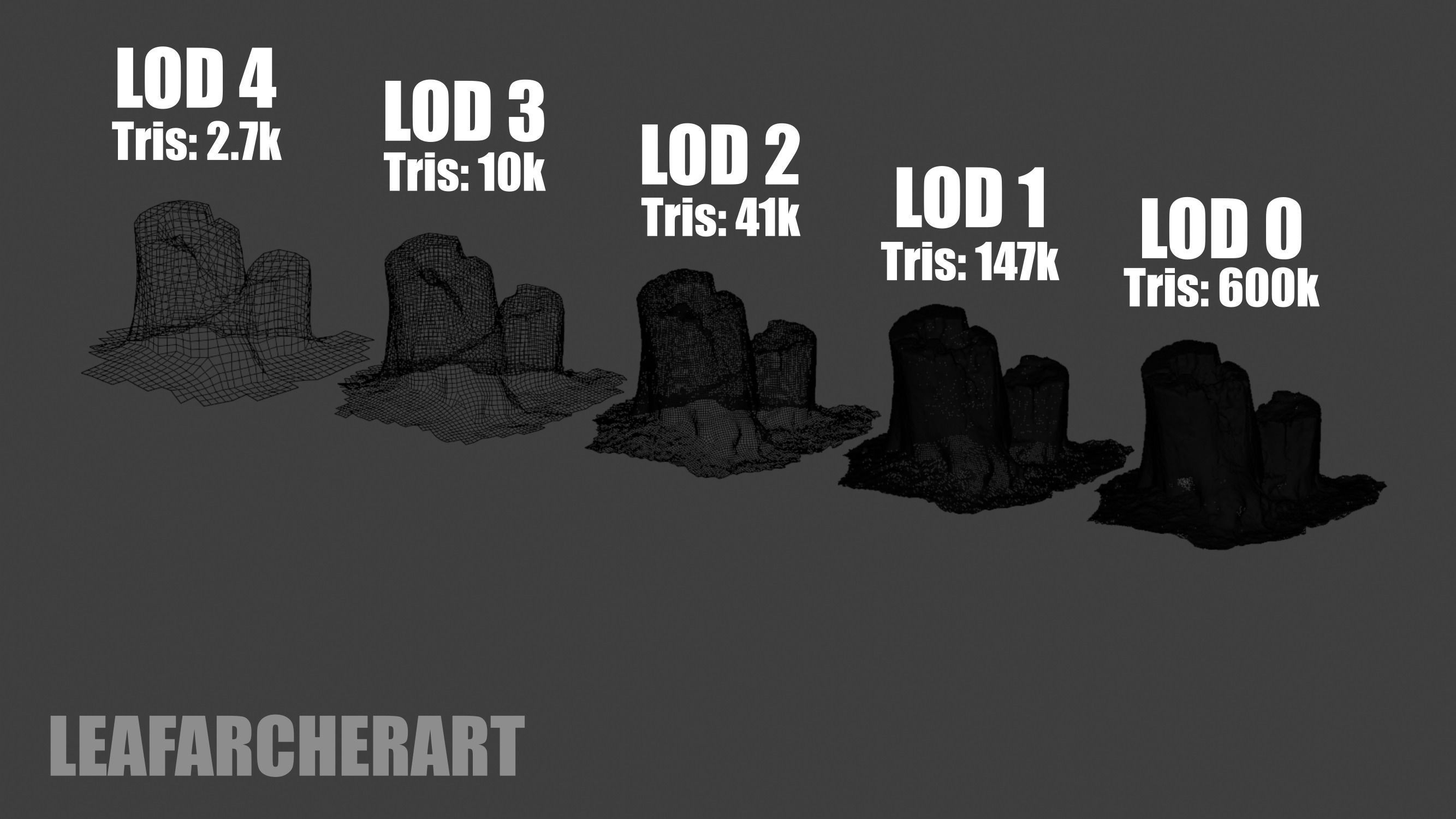 Rotting Tree Stumps - Photoscan 3D Model - Varying LOD Free low-poly 3D model_5