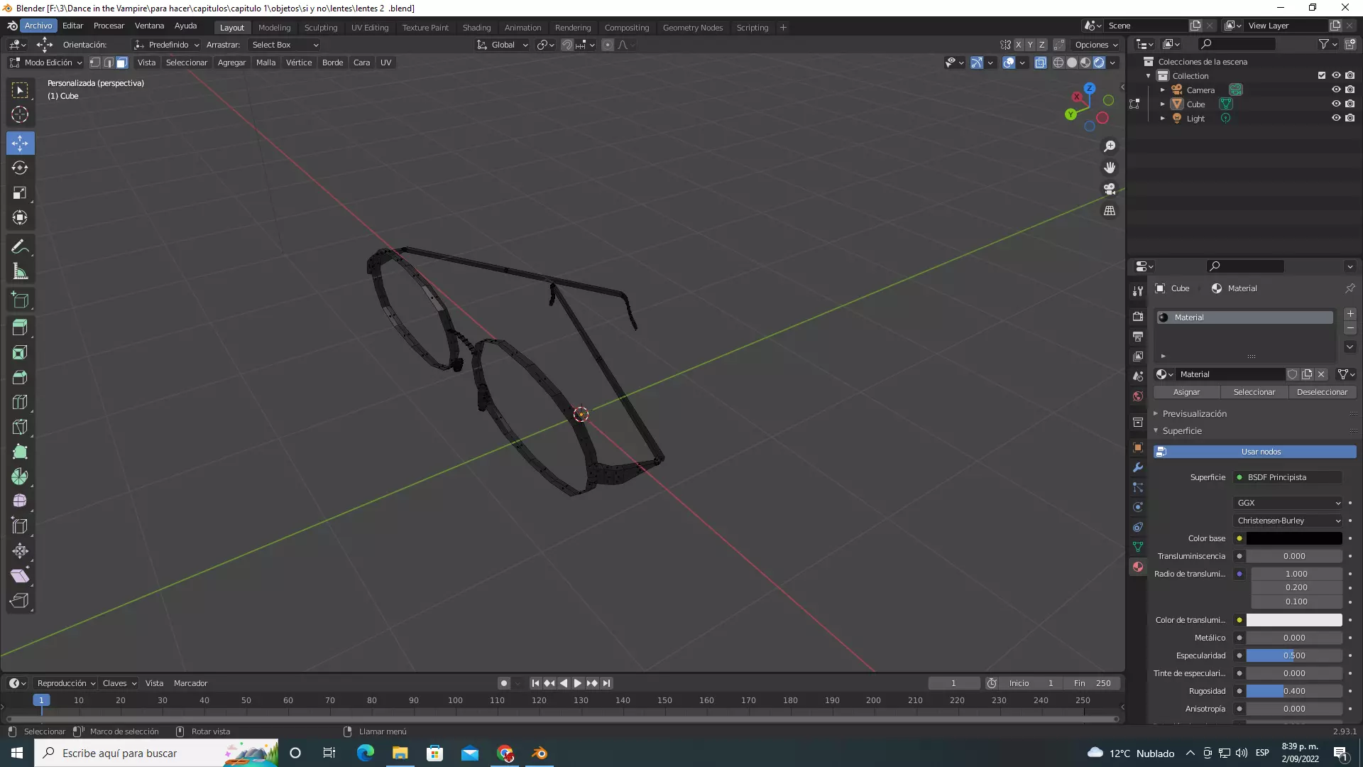 lentes pair of glasses 3D model_0