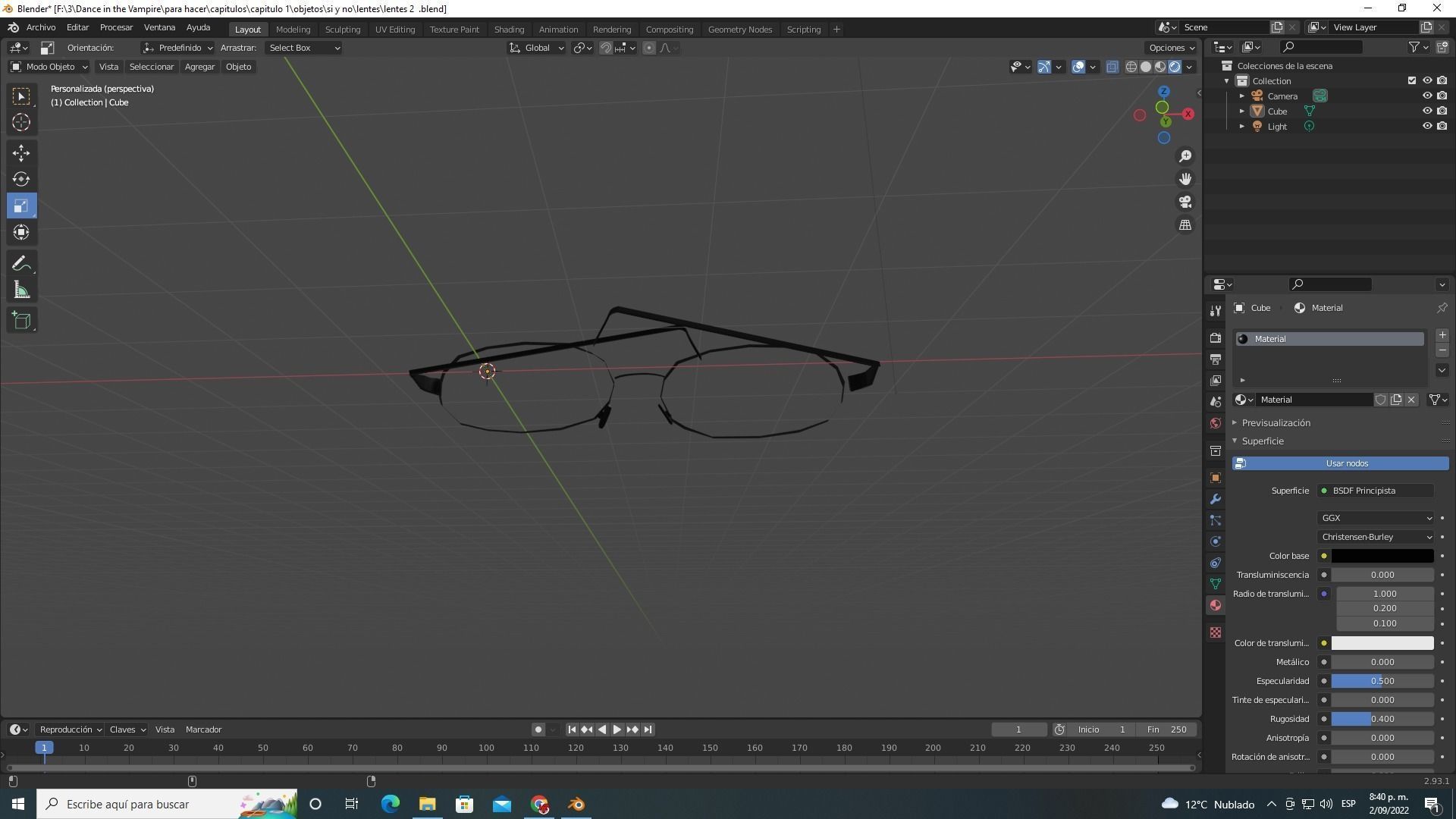 lentes pair of glasses 3D model_2