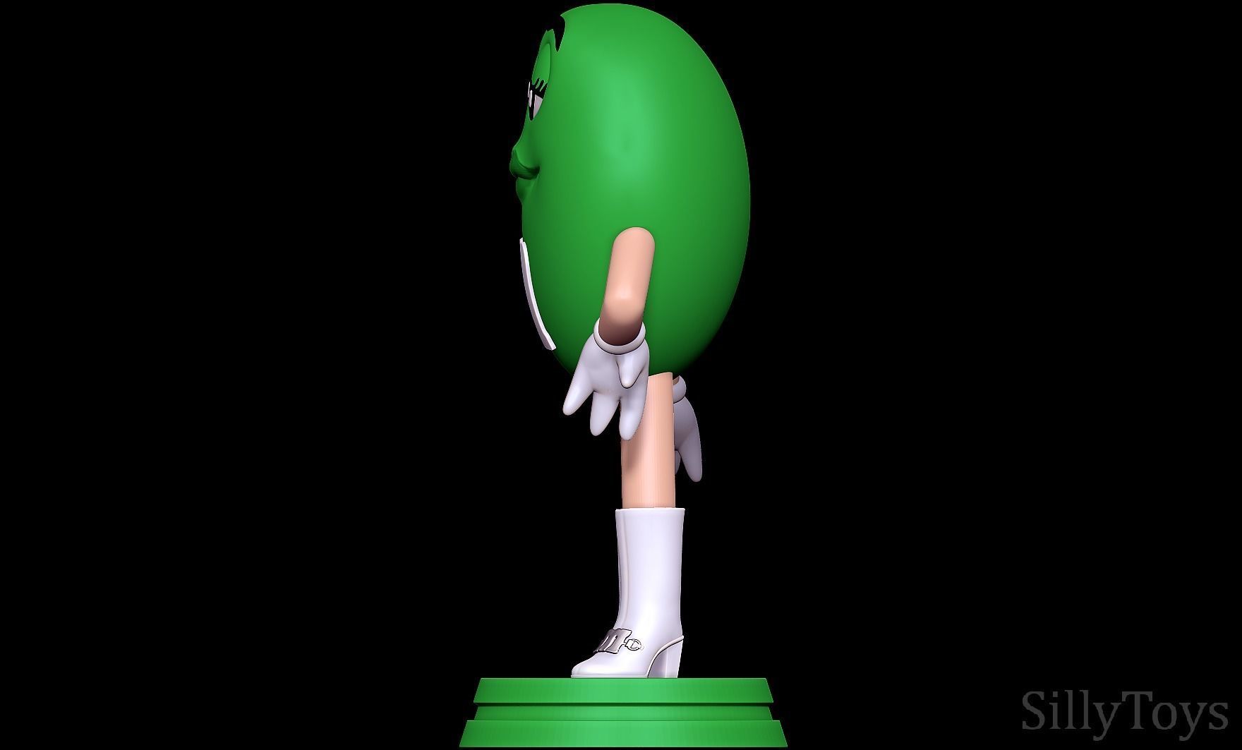 Ms Green - MandMs 3D print model_2