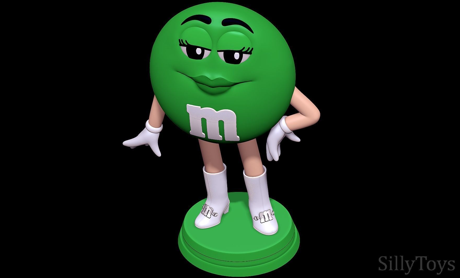 Ms Green - MandMs 3D print model_6
