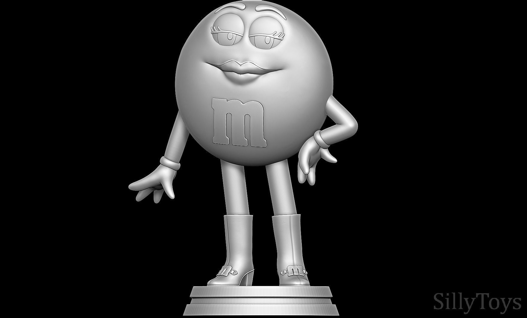 Ms Green - MandMs 3D print model_7