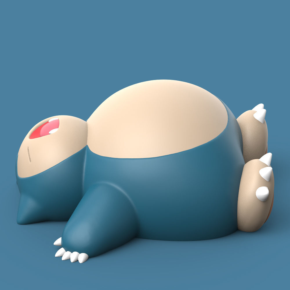 POKEMON - SNORLAX WITH PIKACHU 3D print model_4