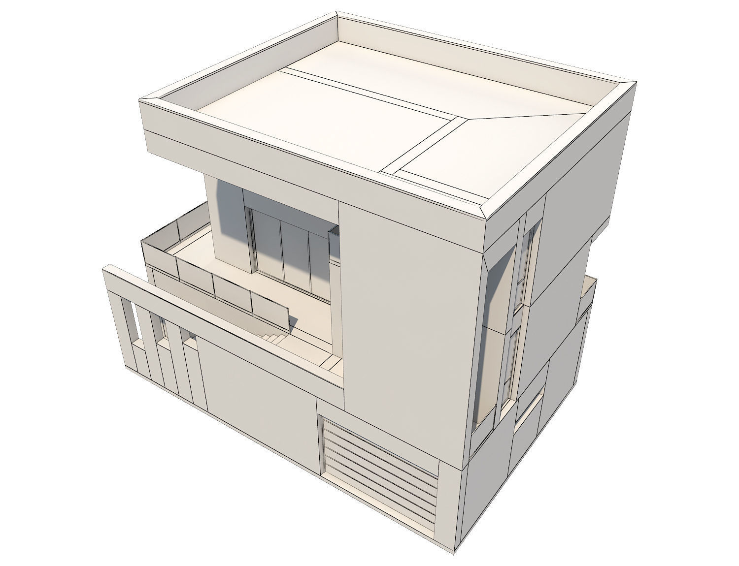 Modern House 19 3D model_11