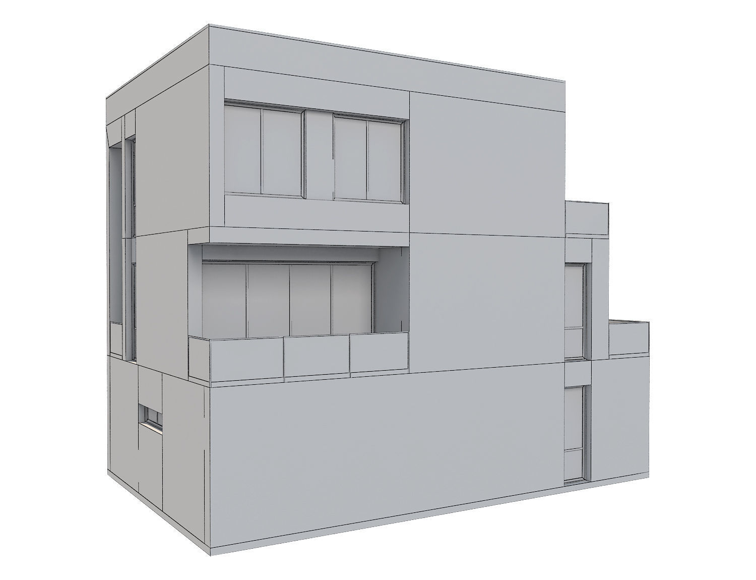 Modern House 19 3D model_9