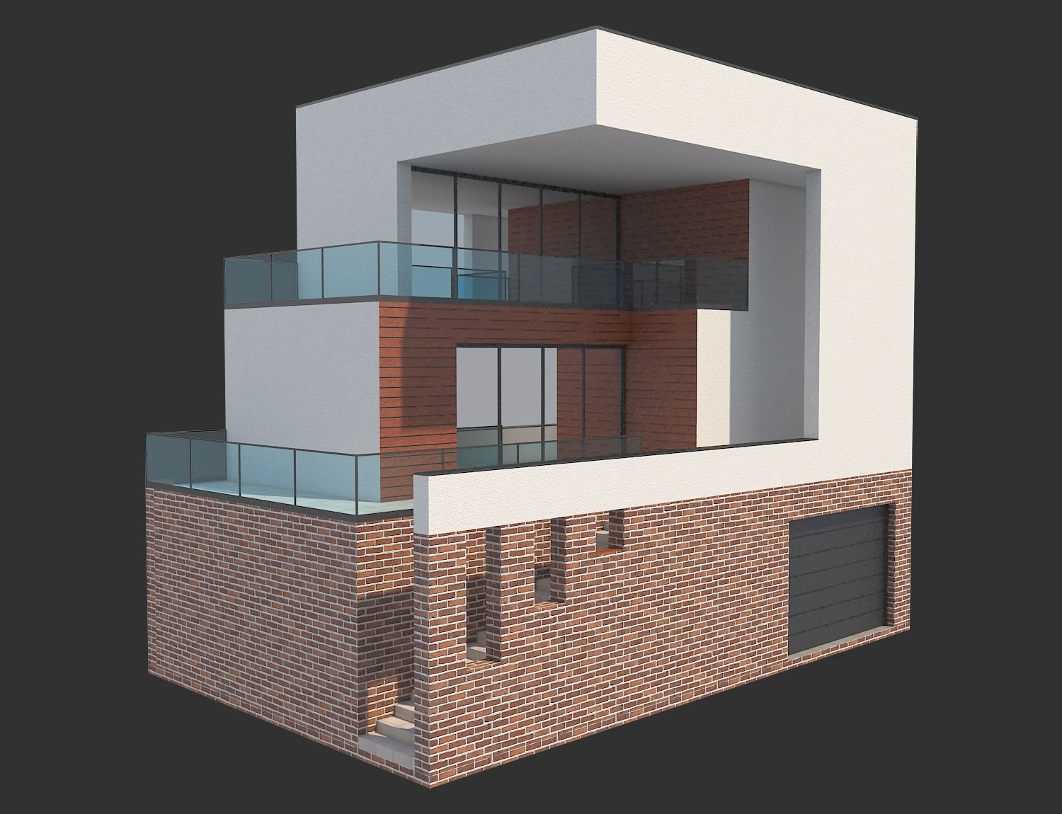 Modern House 19 3D model_1
