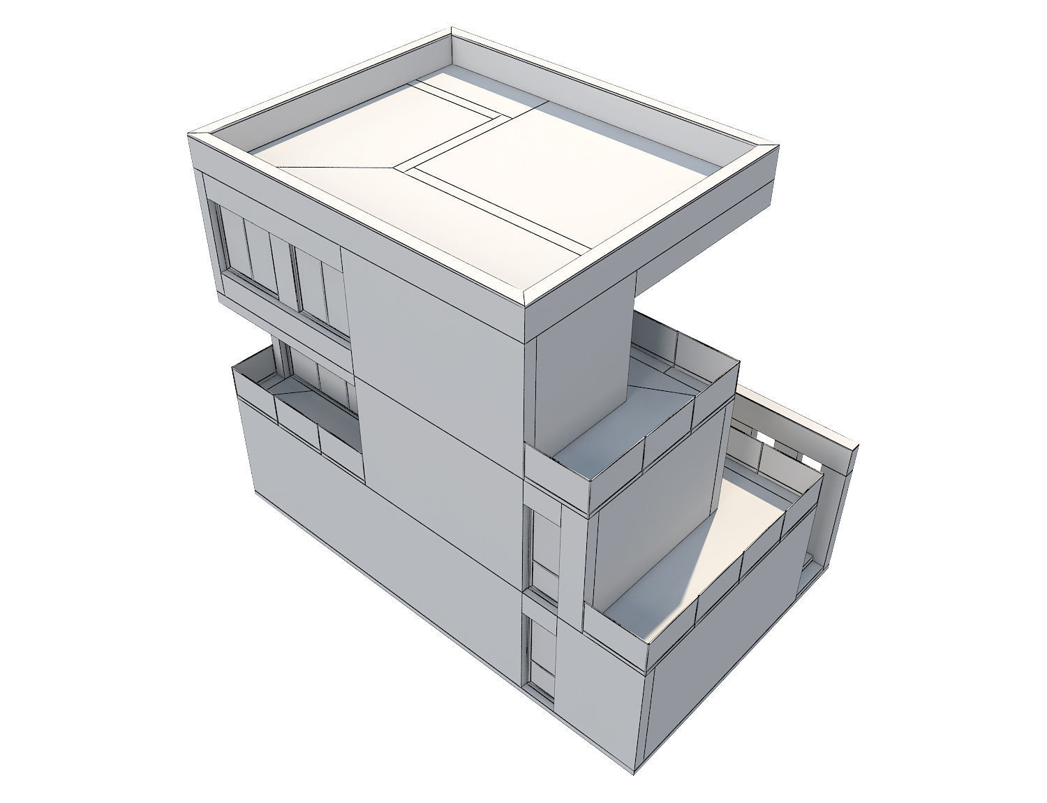 Modern House 19 3D model_12