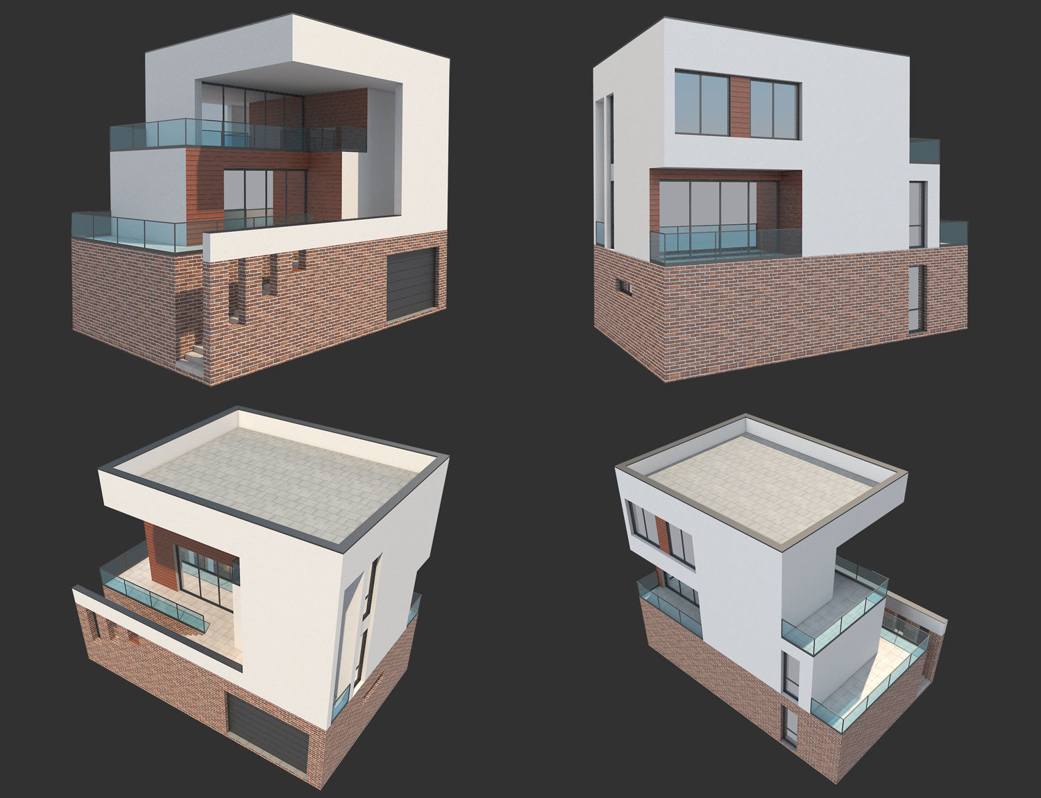 Modern House 19 3D model_7