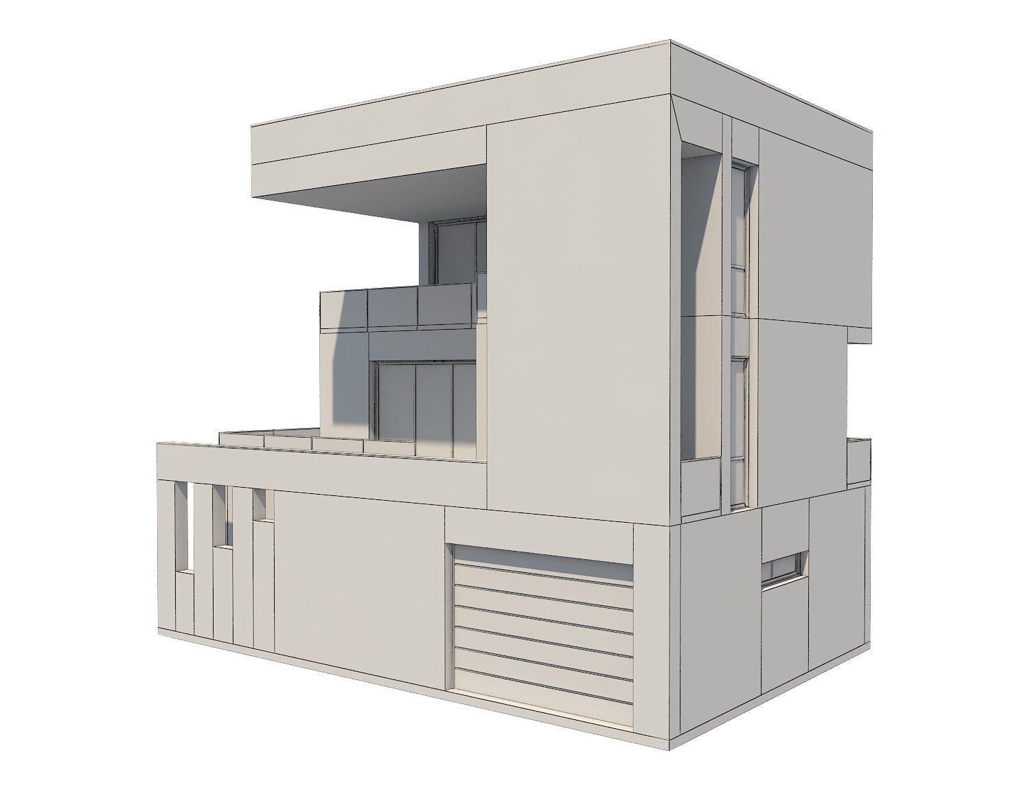 Modern House 19 3D model_8