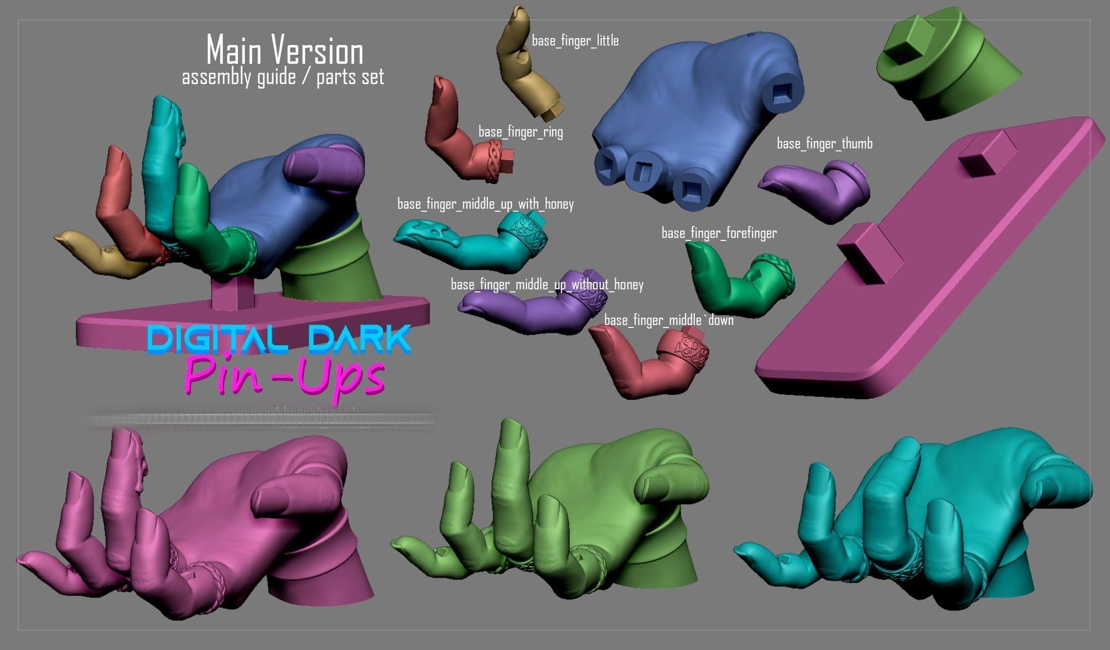 Fairy with NSFW version and Miniatures version 100mm 3D print model_15