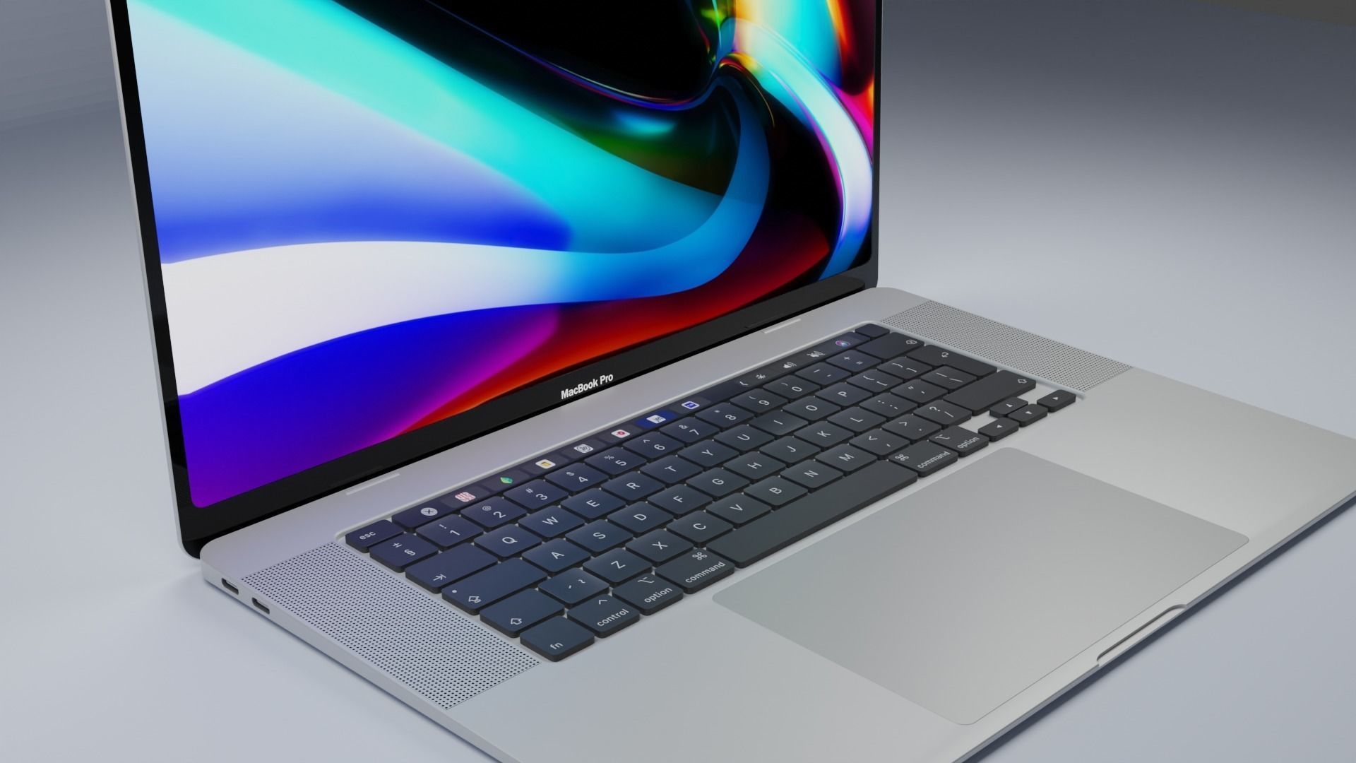 3D Apple MacBook Pro 16-inch model Low-poly 3D model_4