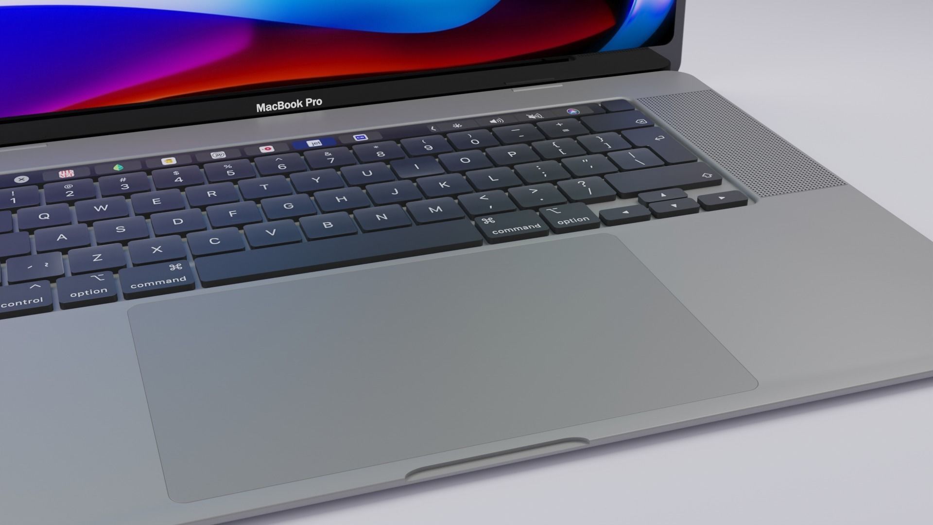 3D Apple MacBook Pro 16-inch model Low-poly 3D model_7