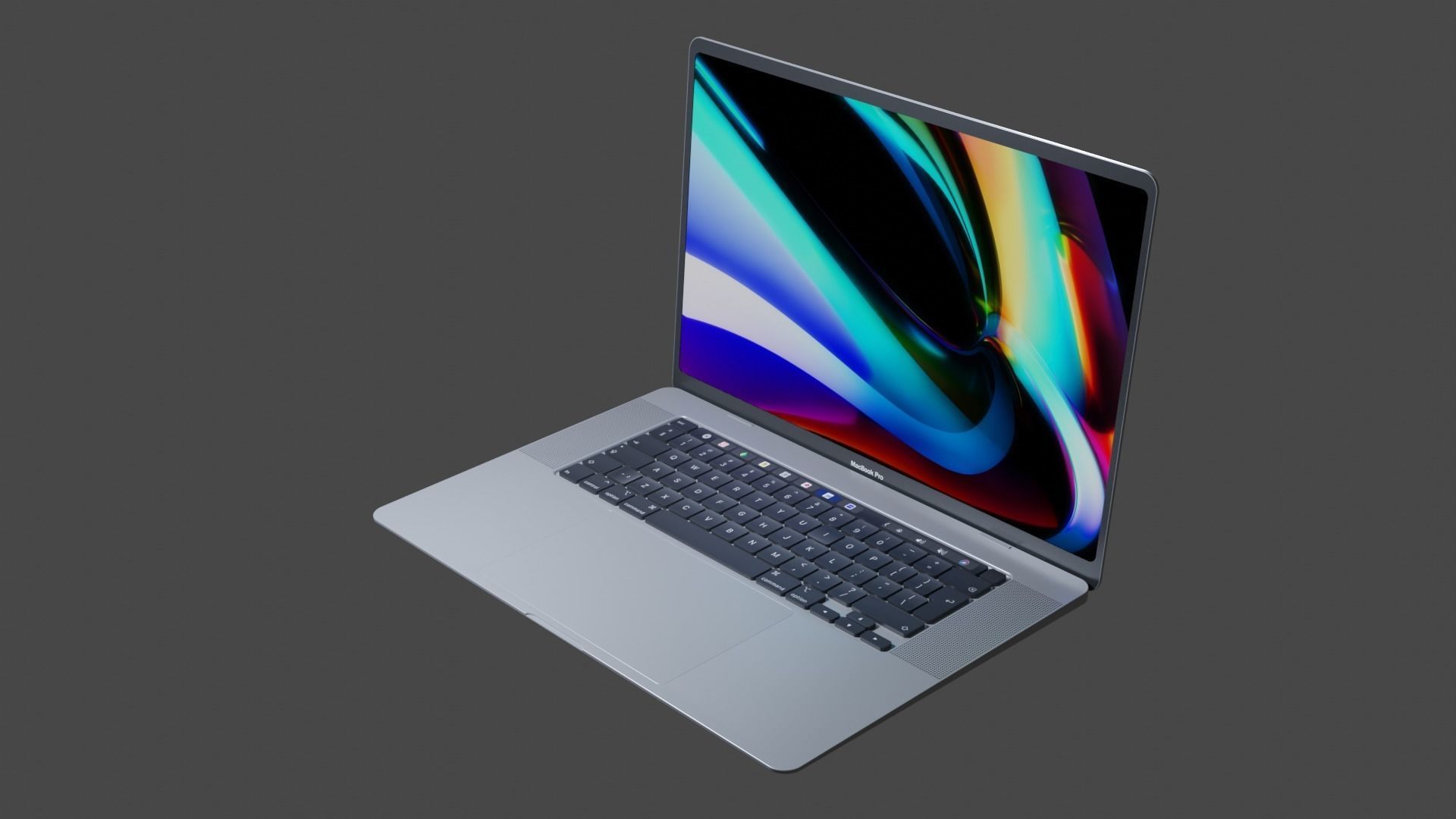 3D Apple MacBook Pro 16-inch model Low-poly 3D model_2