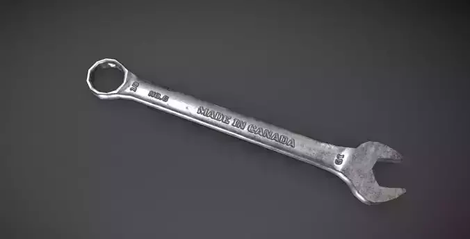 10mm Combination Wrench Low-poly 3D model