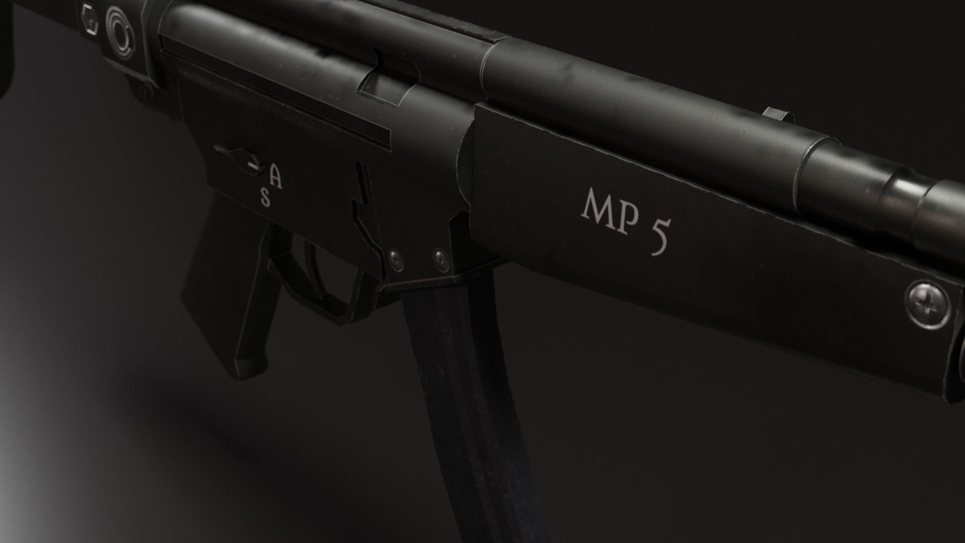 smgmp5 gun Free low-poly 3D model_2