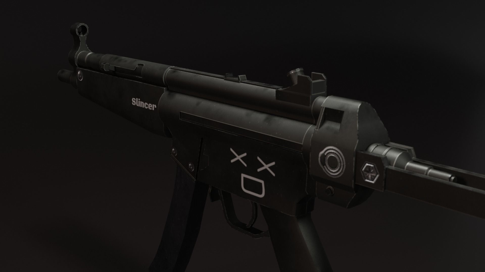 smgmp5 gun Free low-poly 3D model_3