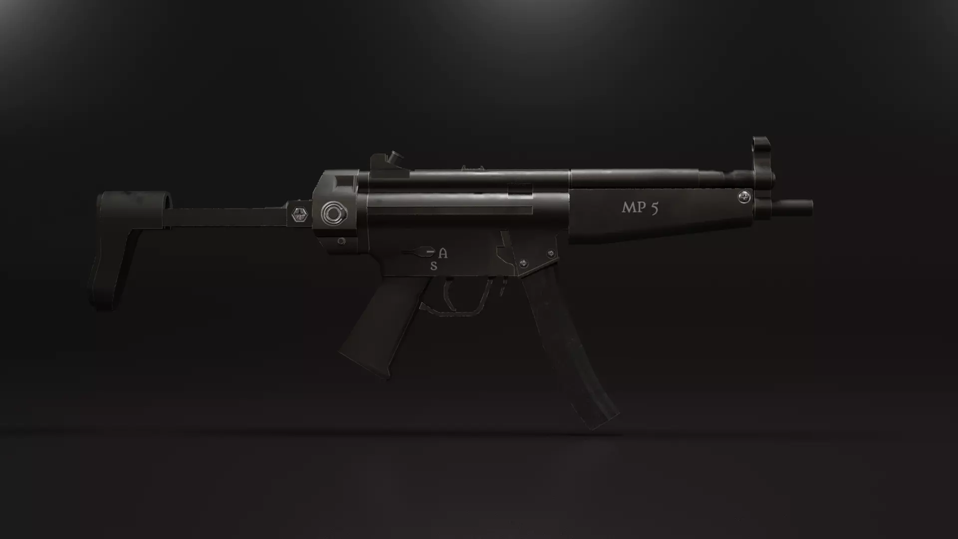 smgmp5 gun Free low-poly 3D model_0