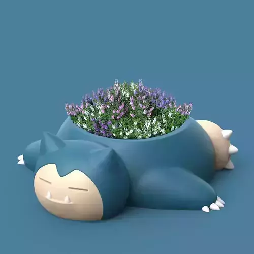 POKEMON - SNORLAX PLANTER 3D print model