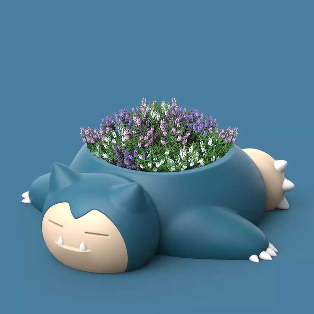 POKEMON - SNORLAX PLANTER 3D print model_0