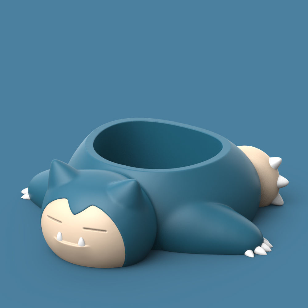 POKEMON - SNORLAX PLANTER 3D print model_2