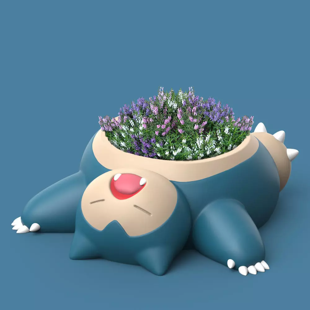 POKEMON - SNORLAX PLANTER 3D print model_0
