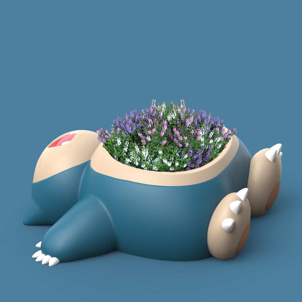 POKEMON - SNORLAX PLANTER 3D print model_2