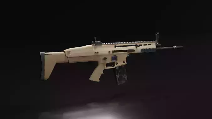 scarl-h assault rifle Low-poly 3D model