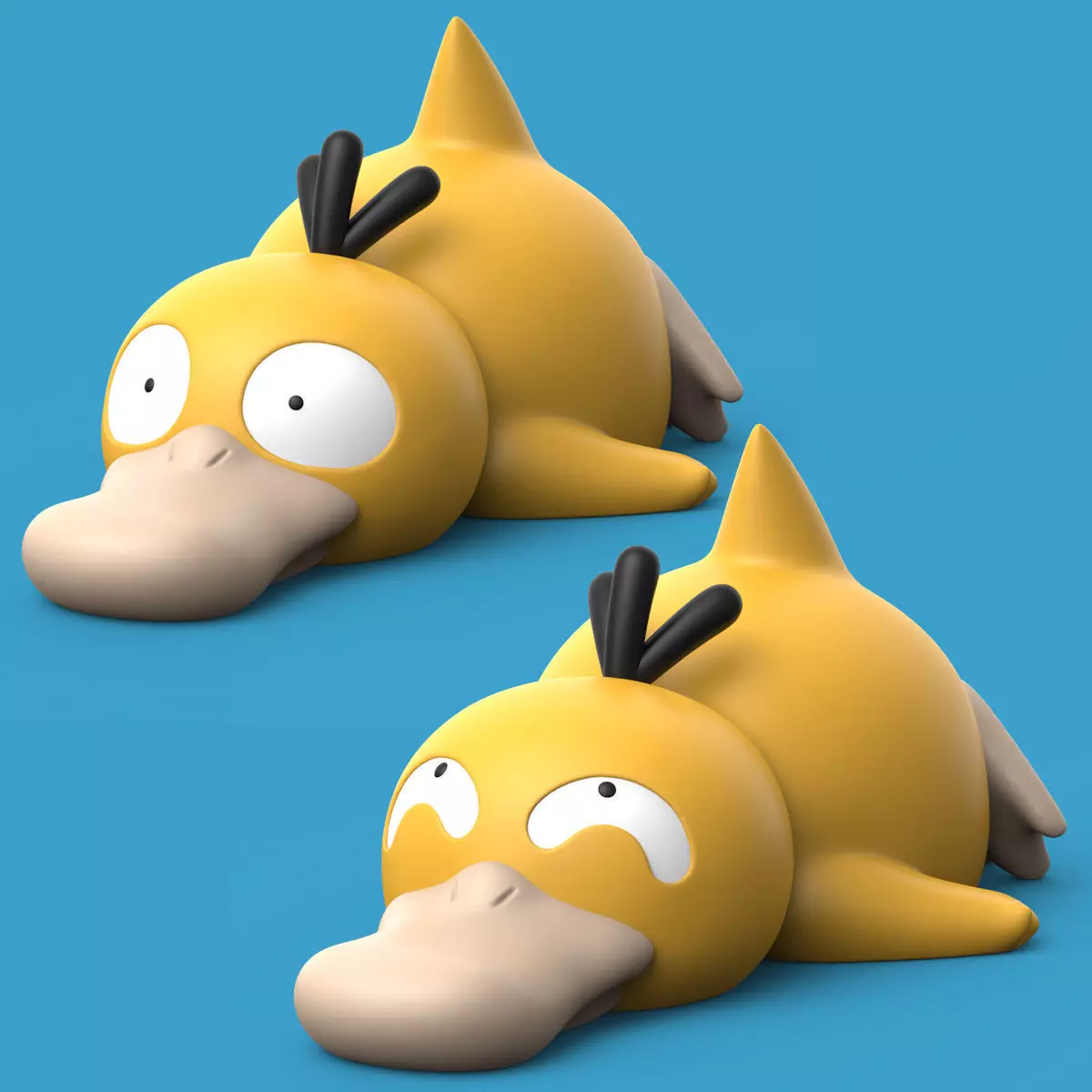 POKEMON - PSYDUCK SLEEPING PACK 3D print model_0