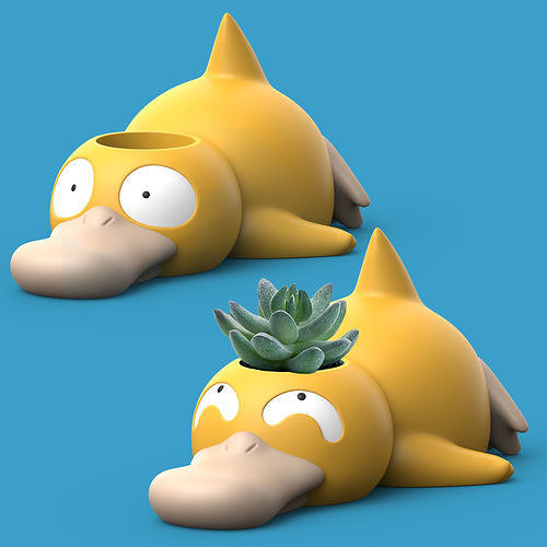 POKEMON - PSYDUCK PLANTER 3D print model