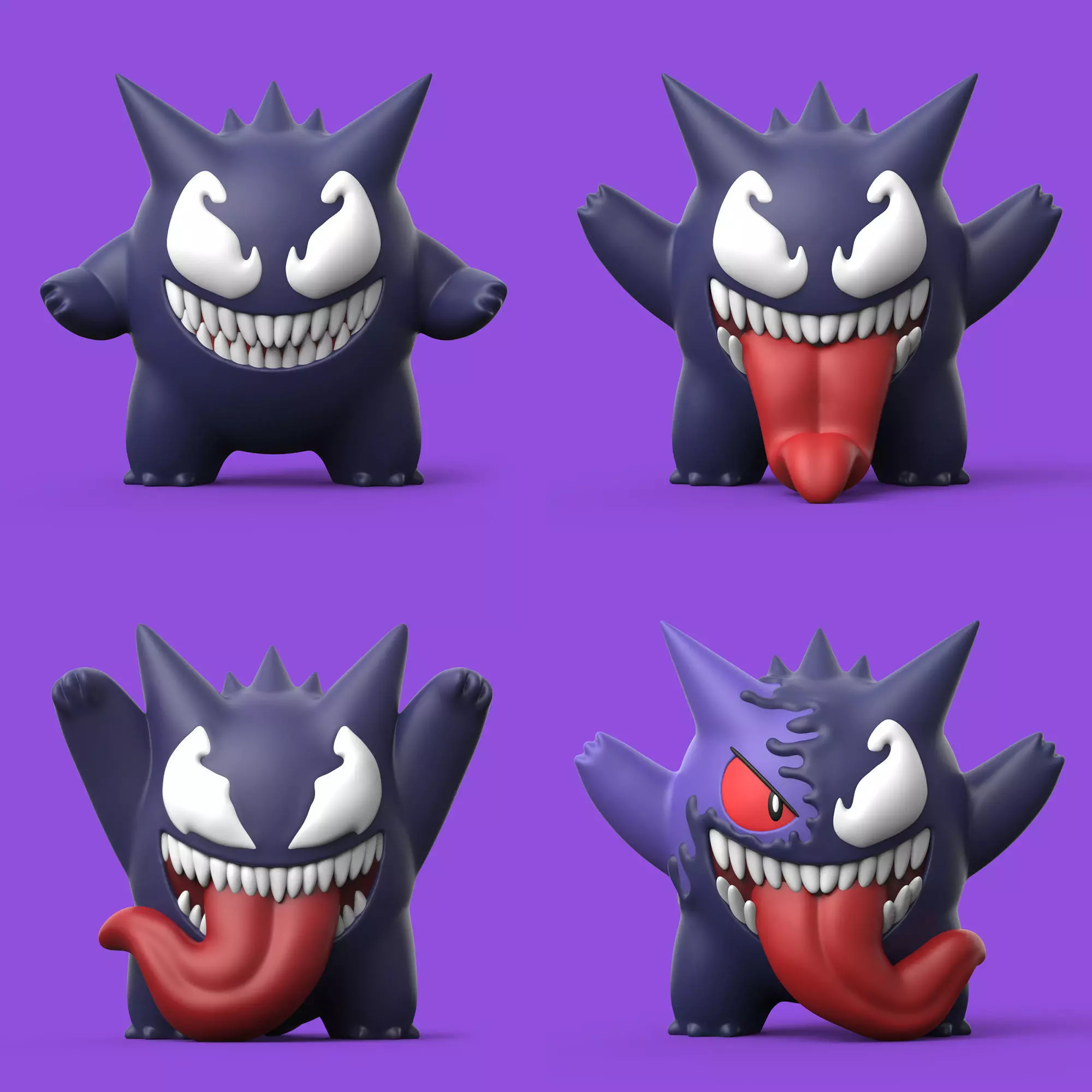 POKEMON - VENOM x GENGAR PACK 3D print model_0