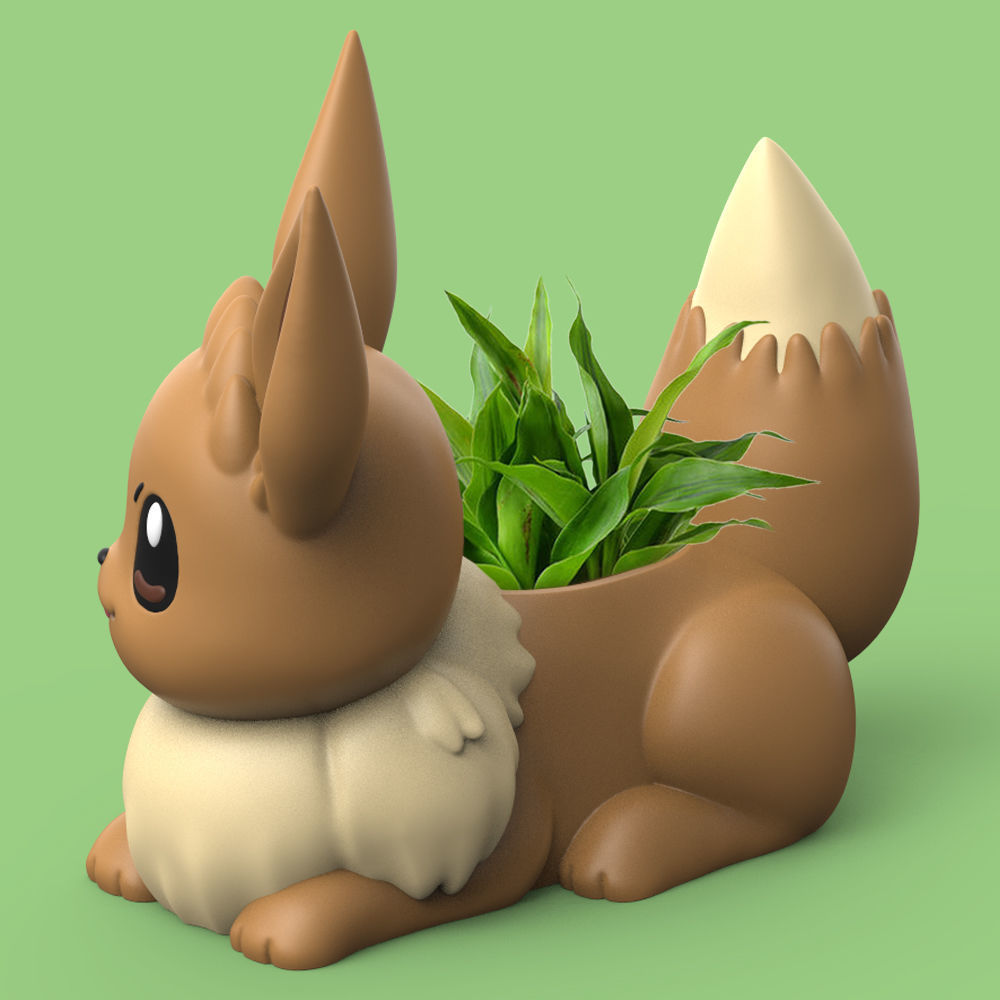 POKEMON - EEVEE PLANTER 3D print model_2