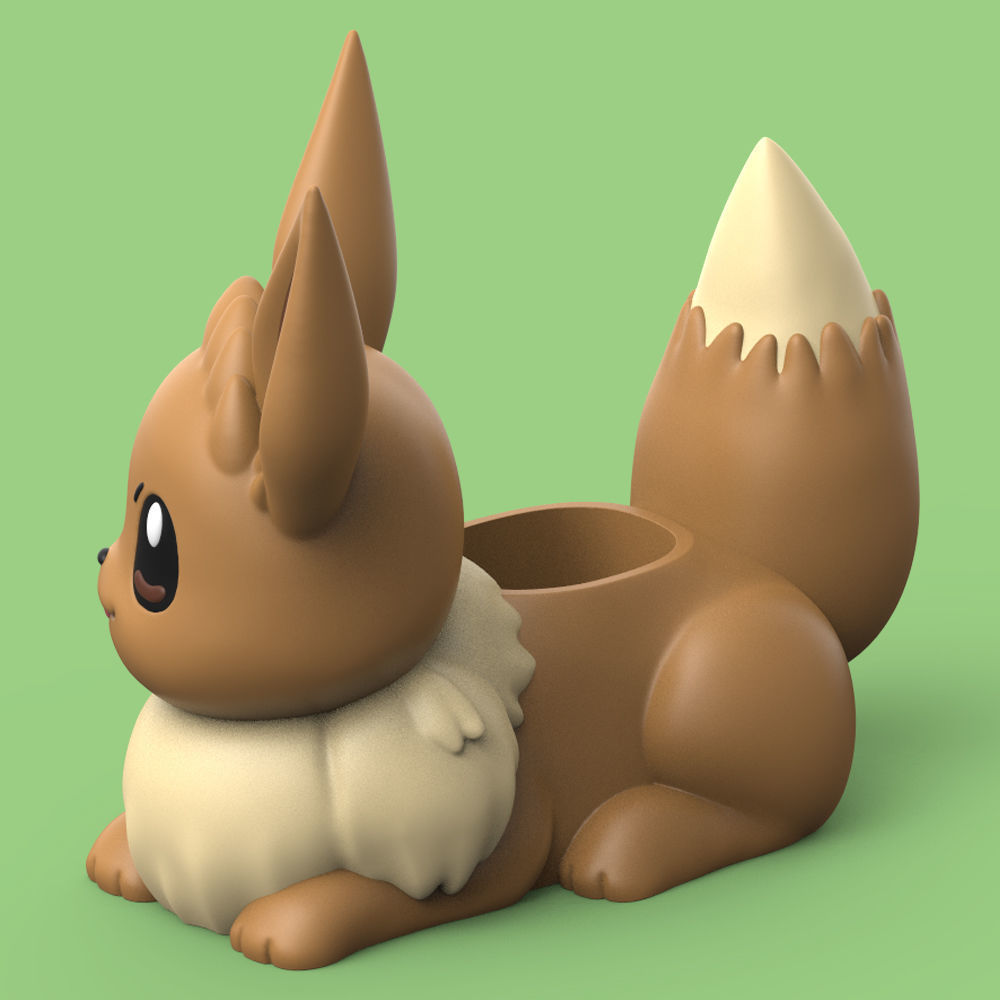 POKEMON - EEVEE PLANTER 3D print model_3