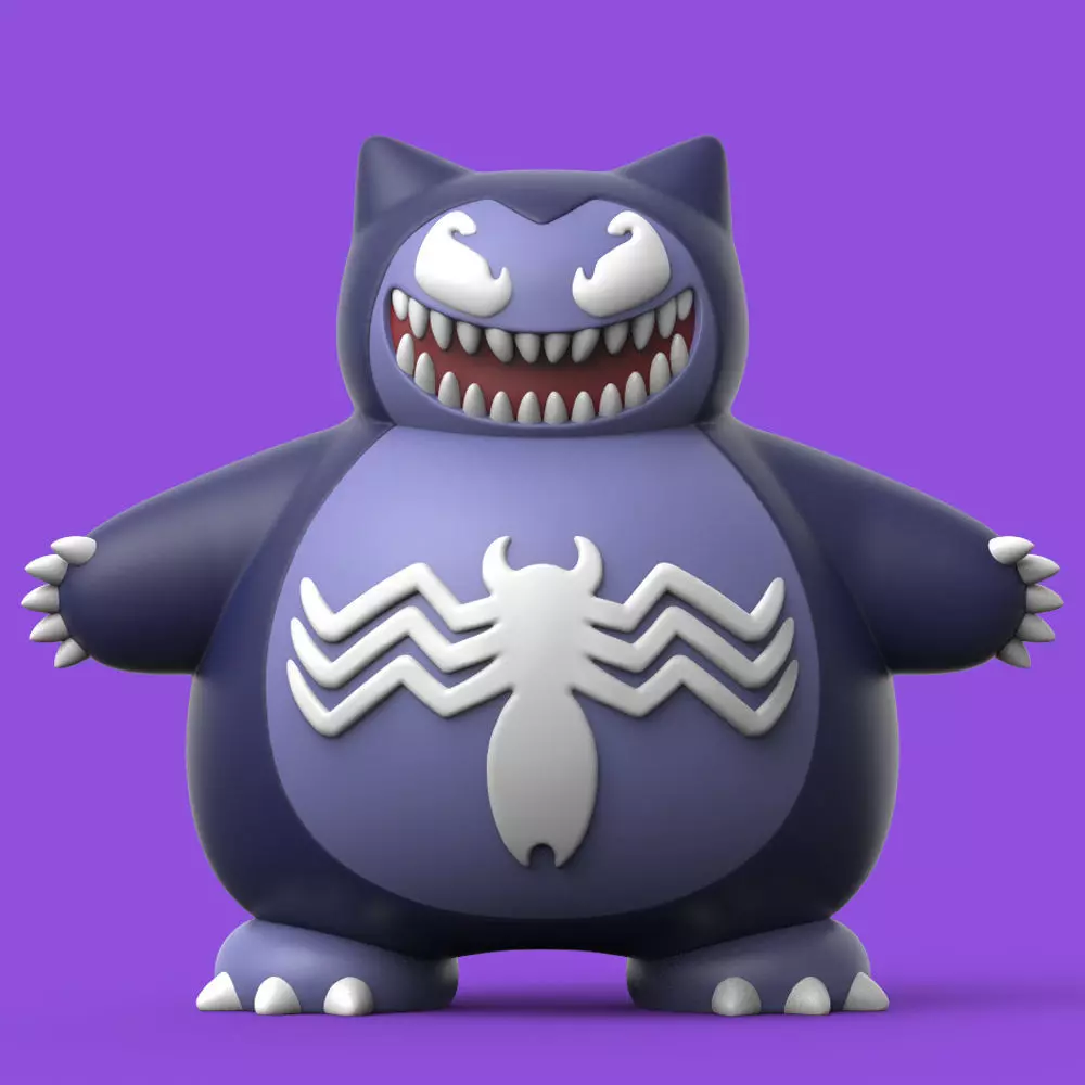 POKEMON - VENOM x SNORLAX 3D print model_0