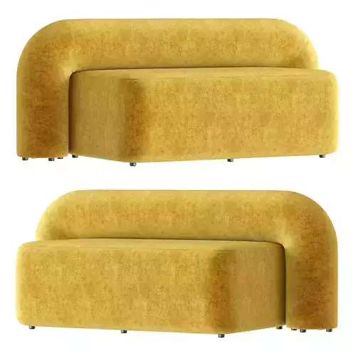 Artu-MOSS set of curved sofas