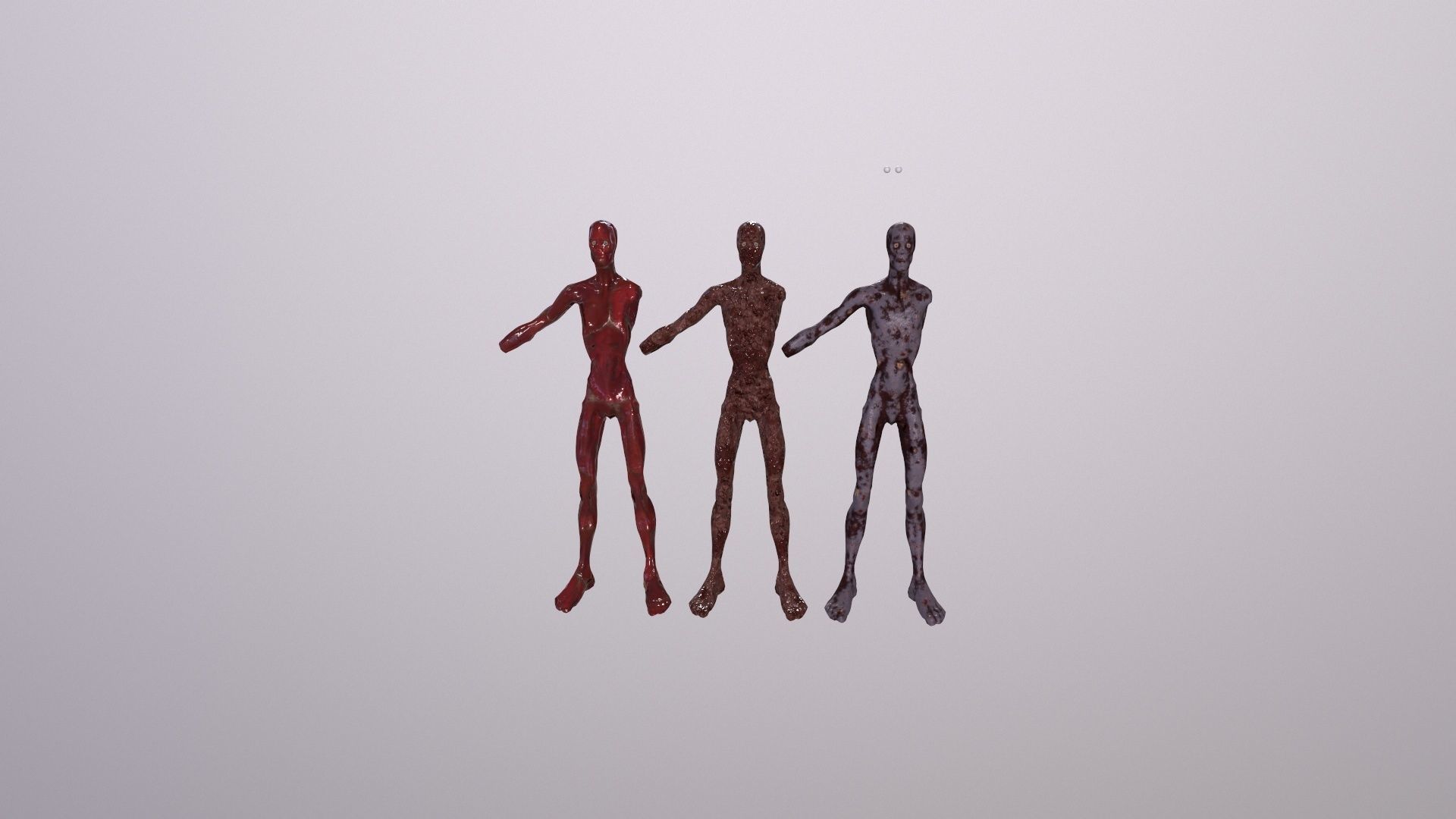 Thin Zombie With Axe Low-poly 3D model_113