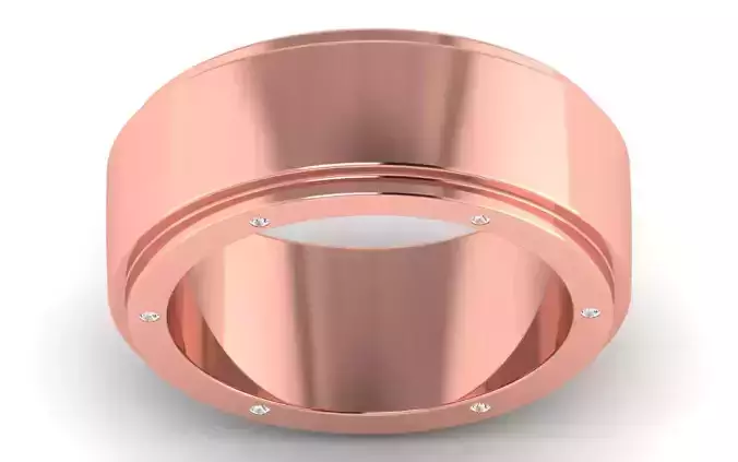 Solitaire Wedding Engagement Band Ring 3D print model
