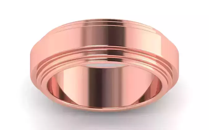 Solitaire Wedding Engagement Band Ring 3D print model