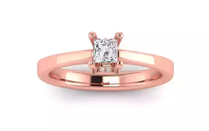 Women Engagement Princess Diamond Ring 3dm STL OBJ Render Detail 3D print model