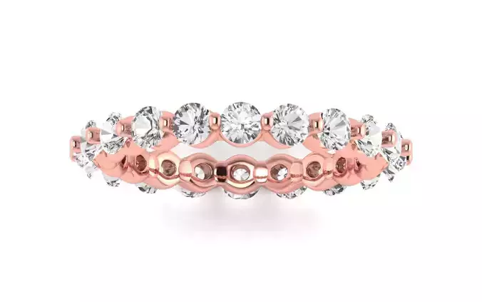 Solitaire Wedding Engagement Round Diamond Eternity Band Ring