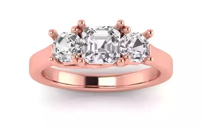 Three Stone Ring Wedding Engagement Women Ring