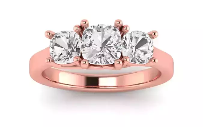 Three Stone Ring Wedding Engagement Women Ring