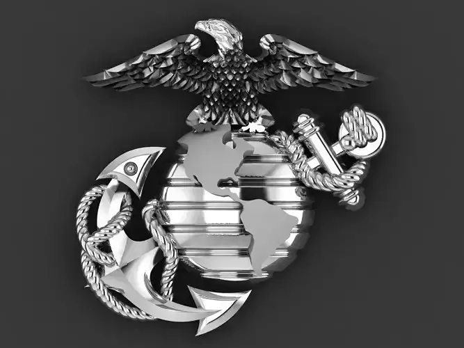 USMC EMBLEM - US ARMED FORCES 3D print model