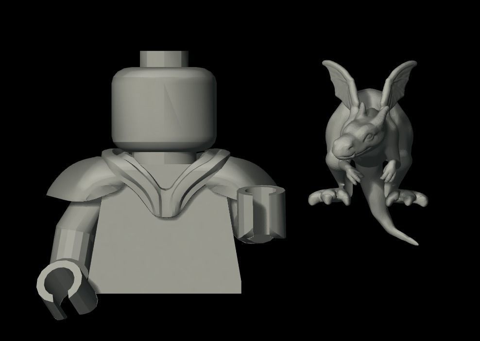 LOCKHEED Pet Of Kitty Pryde LEGO MINIFIGURE COMPATIBLE 3D print model_1