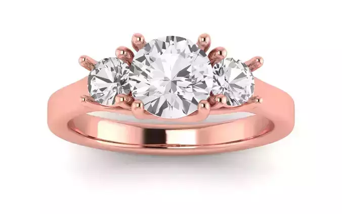 Three Stone Ring Wedding Engagement Women Ring