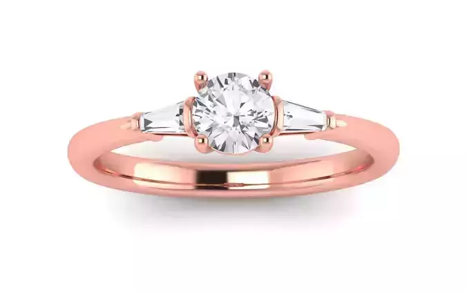 Three Stone Ring Wedding Engagement Women Ring