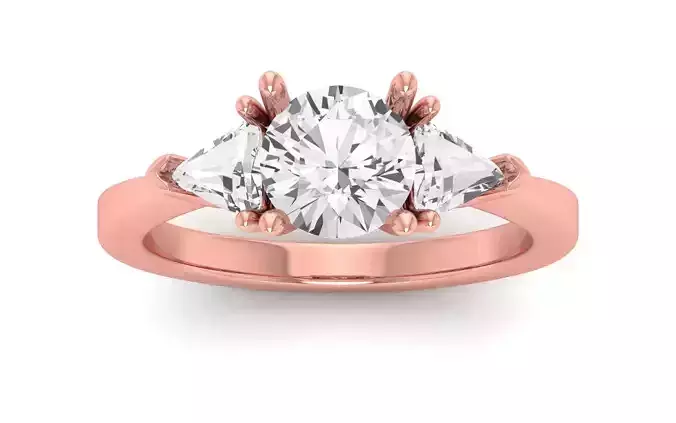 Three Stone Ring Wedding Engagement Women Ring