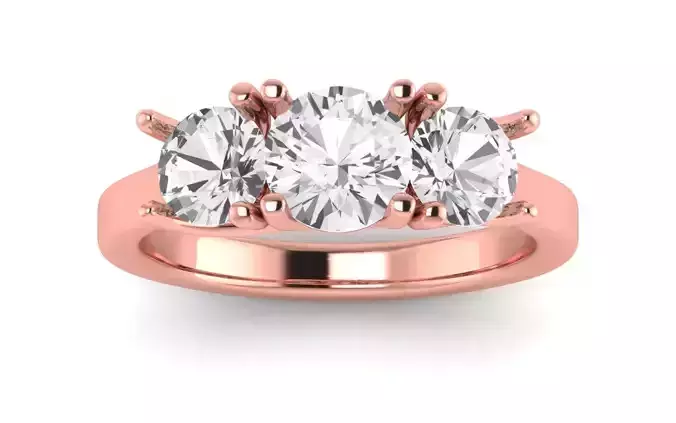 Three Stone Ring Wedding Engagement Women Ring