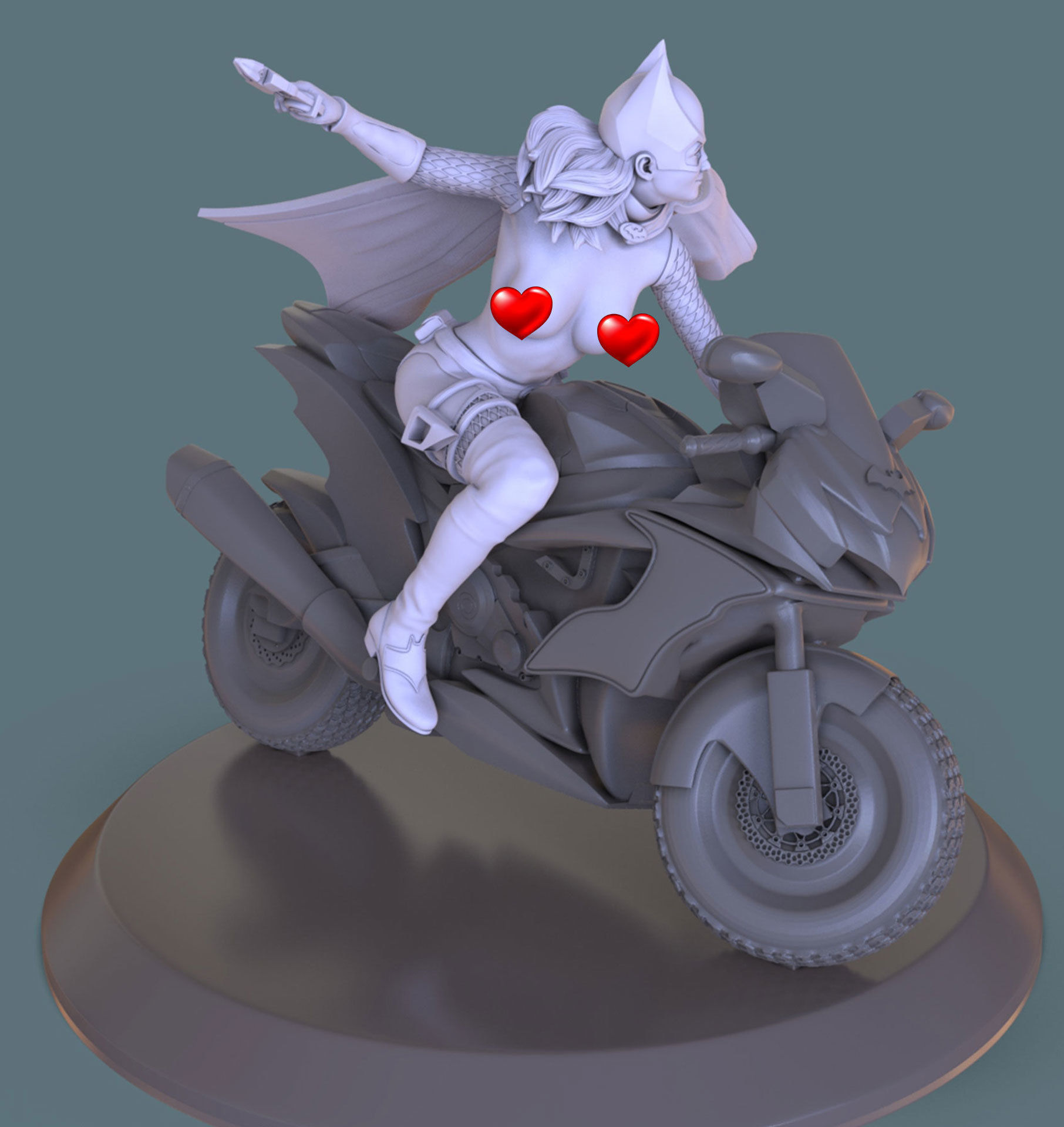 BATGIRL AND HER BIKE 3D print model_67