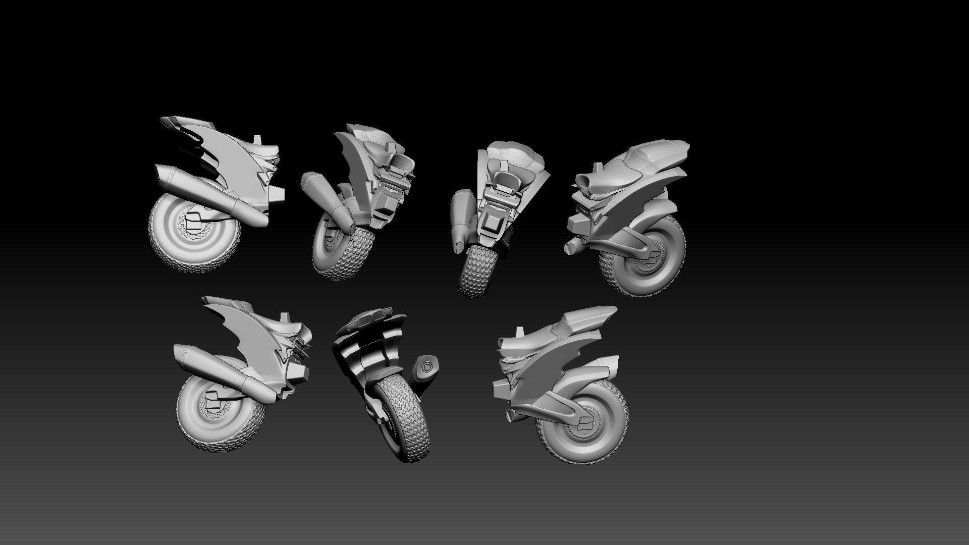 BATGIRL AND HER BIKE 3D print model_9