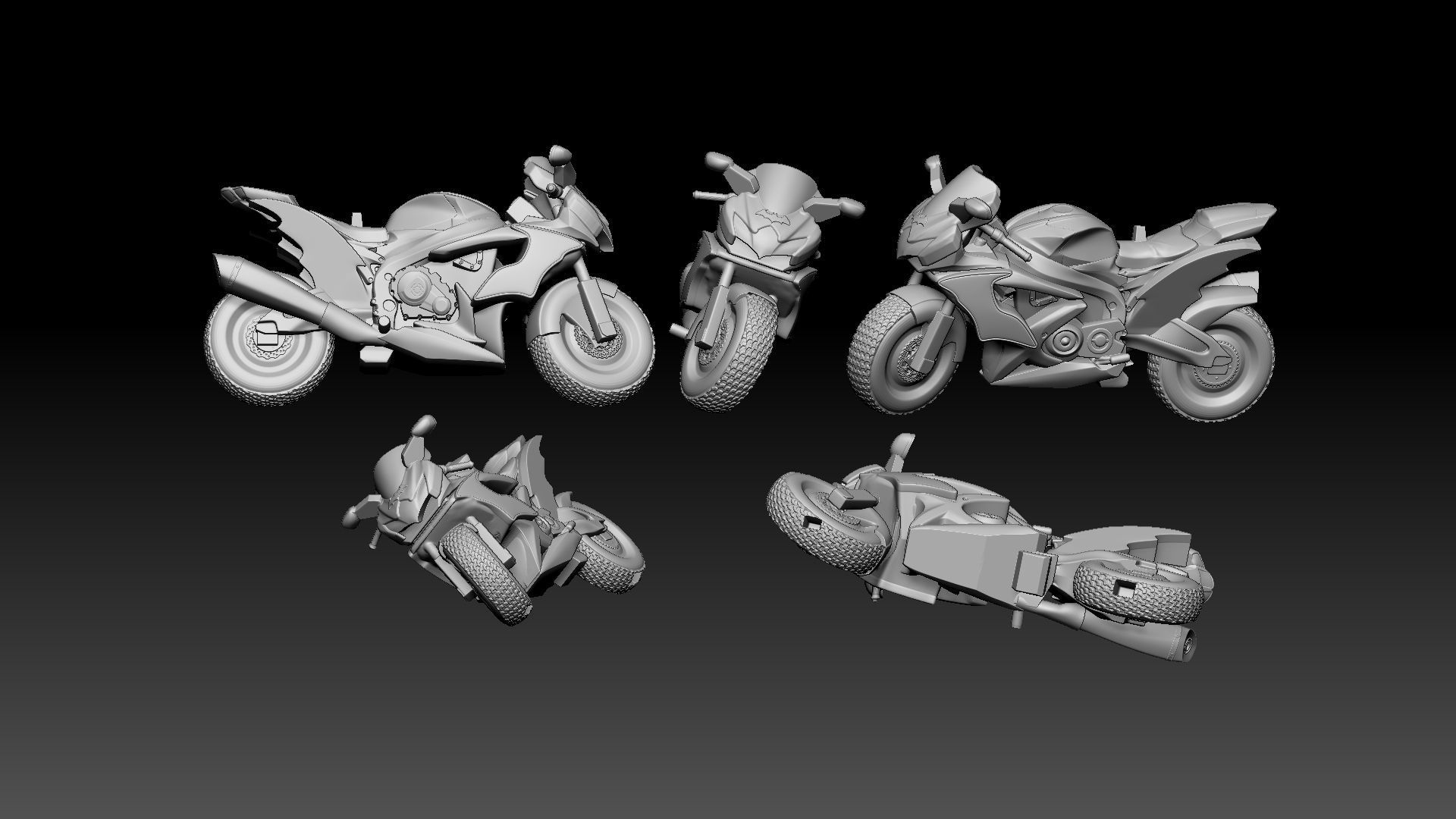 BATGIRL AND HER BIKE 3D print model_44